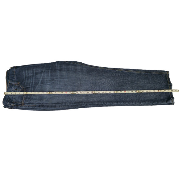 Levi's 559 Mens 44x34 Dark Wash Blue Denim Bootcut Jeans 100% Cotton Mid Rise - Picture 5 of 7